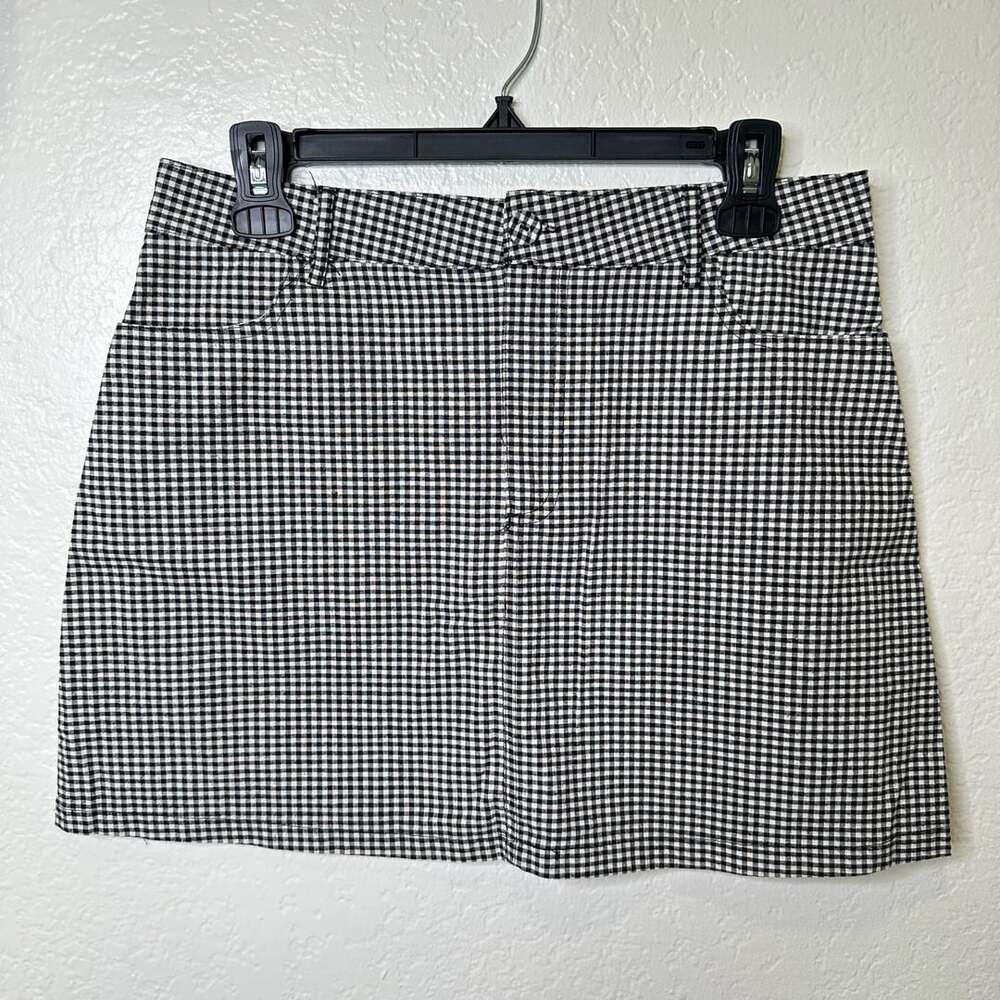 Forever 21 Skirt Size L Black White Gingham Mini